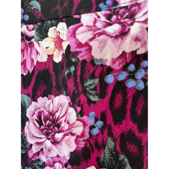 Torrid Top Women 1X Black Pullover Floral Animal Print Western Feminine Twee - Picture 10 of 14